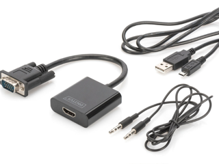 Digitus DA-70473 15cm VGA To HDMI Ses Dönüştürücü 